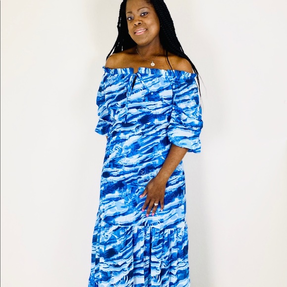 “ Breeze “ Off Shoulder Dress - Picture 1 of 4